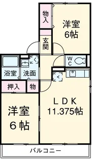 サンライズしば【1階】の間取り