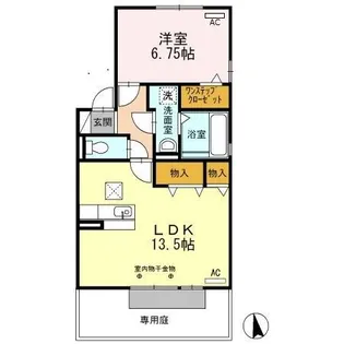 ボヌール坂巻【1階】の間取り