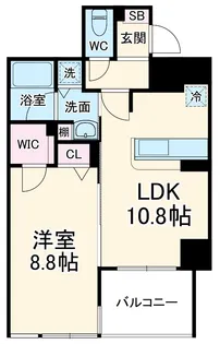 さくらHillsリバーサイドWEST【4階】の間取り