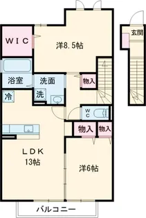サニーサイド聖蹟Ⅱ【2階】の間取り