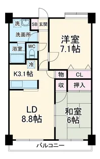 アウラ10【110号室】の間取り