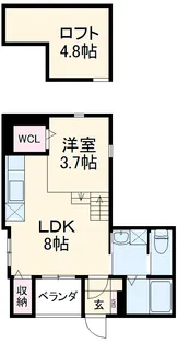 CASA FIORE 浅間町【1階】の間取り