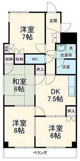 エステート南【604号室】の間取り