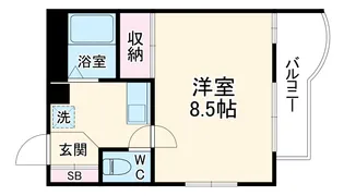 ヴィレドソレイユ【4A号室】の間取り