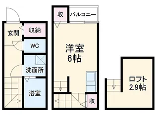 ルークス名古屋【1階】の間取り