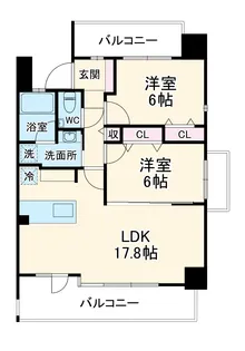 茶屋ヶ坂ライズ【10階】の間取り