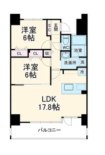 茶屋ヶ坂ライズ【0803号室】の間取り