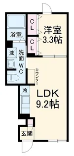 AROUND YOU行徳【1階】の間取り