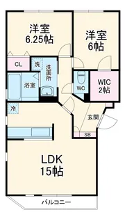 ルシェンテ D棟【3階】の間取り