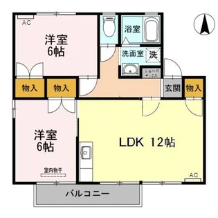 Kita壱番館 B棟【202号室】の間取り