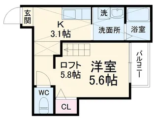グリーンレイク中小田井【2階】の間取り