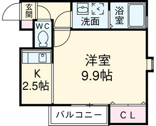 シングル【1階】の間取り