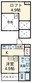 Tom’s Tenement 3【203号室】の間取り