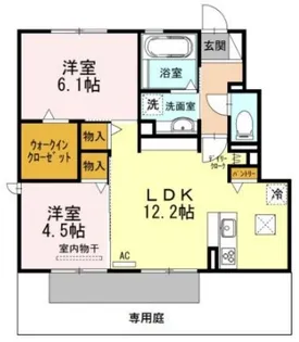 HAPPY VALLEY【102号室】の間取り