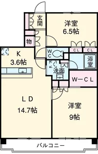 レジディア徳川【8階】の間取り