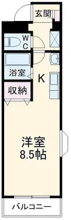 アヴァンス日ノ出【202号室】の間取り