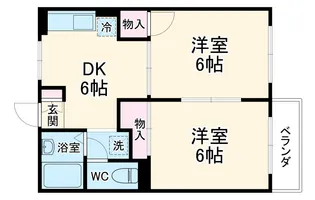 サンライフ水落【3階】の間取り