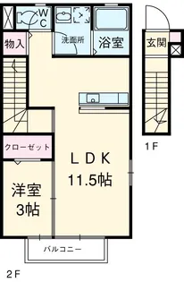 グランモア オザキ【2階】の間取り