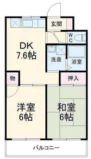 サニーリバーサイド【3階】の間取り
