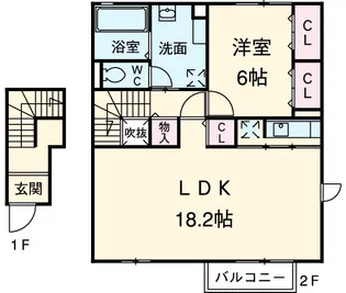 リリーフ佳【2階】の間取り