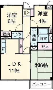 アークフィールズ市川【3階】の間取り