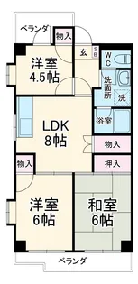 サンビーム行徳【2階】の間取り
