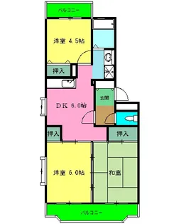 市川グリーンタウン行徳【2階】の間取り