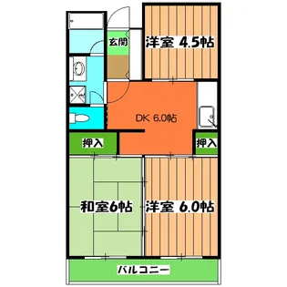 市川クローバーハイツ行徳【102号室】の間取り
