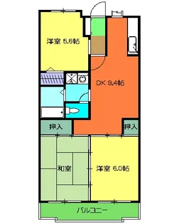ハイネス萩【2階】の間取り