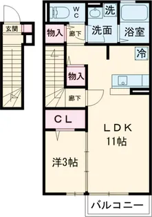 ヴェルドミールC棟【2階】の間取り