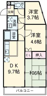 エスポワール八田【303号室】の間取り