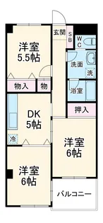 パールグリーン【301号室】の間取り