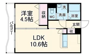 エミナンス園【305号室】の間取り