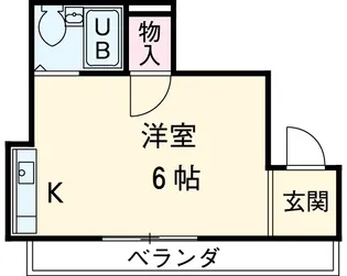 トキワコーポ【1D号室】の間取り