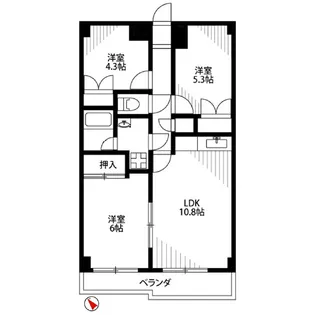 エスポワール【4階】の間取り