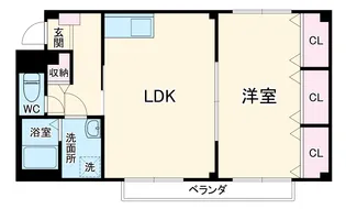 ウェルデエスパラーゴ【2階】の間取り