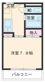 ベルハウス【1B号室】の間取り