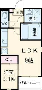 REGALEST上飯田【101号室】の間取り
