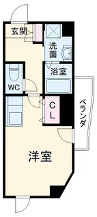 リエス上ノ宮【6C号室】の間取り