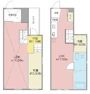 Lugar Bonito【102号室】の間取り