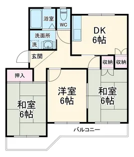 ビューティハイツ千草台【106号室】の間取り