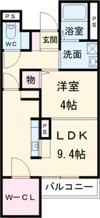 ぱ〜くたうんルナ名古屋【5階】の間取り