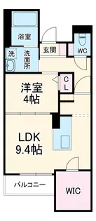 ぱ〜くたうんルナ名古屋【5階】の間取り