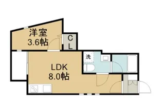 ラヴィール栄生【1階】の間取り
