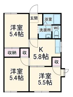 ソレイユ湘南【1階】の間取り
