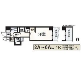 REVER K&M【2A号室】の間取り