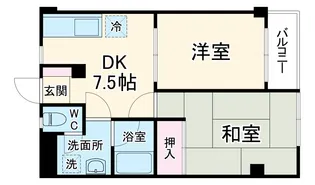 ハイラーク渋谷【2階】の間取り