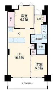白壁リンクス【4階】の間取り