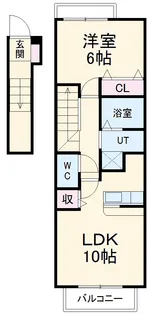 ヴィラノール平中【2階】の間取り