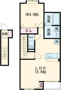 アシェルタ聖蹟【2階】の間取り